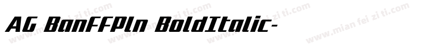 AG BanffPln BoldItalic字体转换